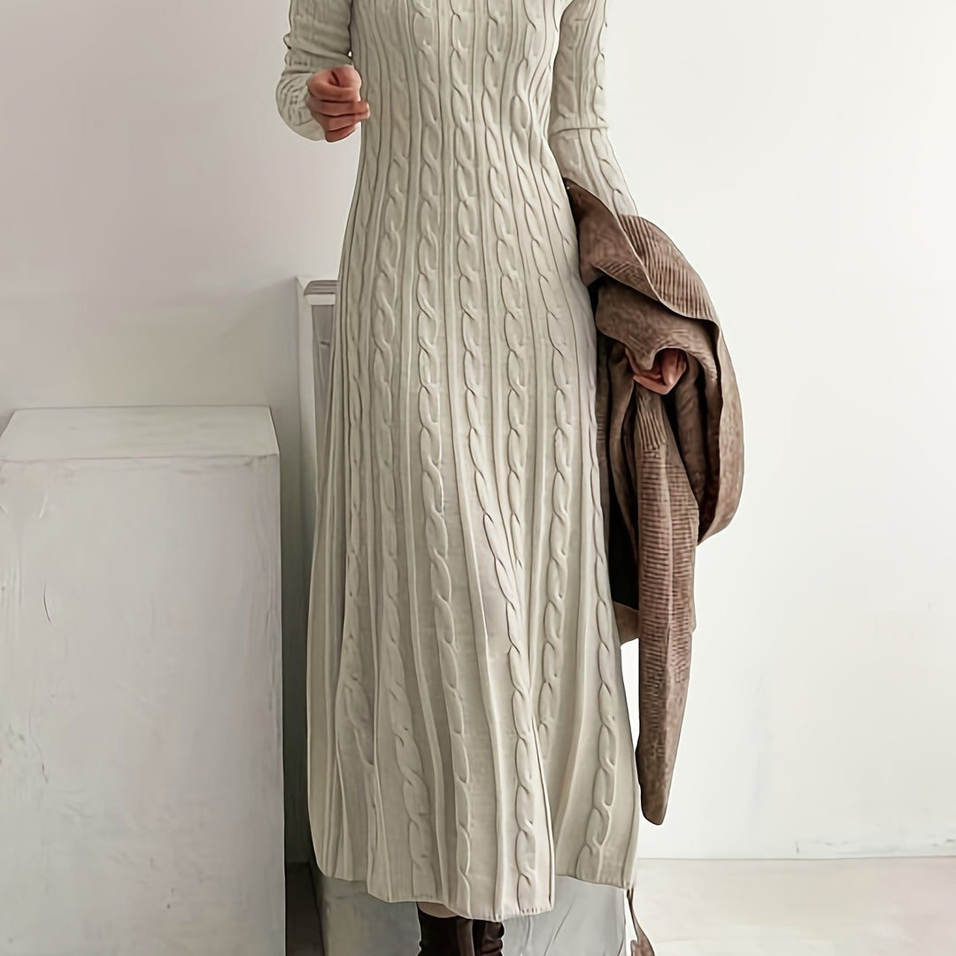 Cable-Knit Maxi Dress