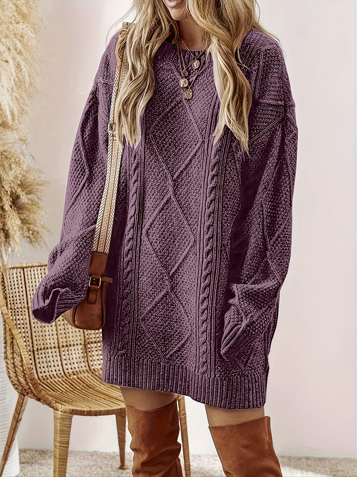 Cable-Knit Sweater Dress