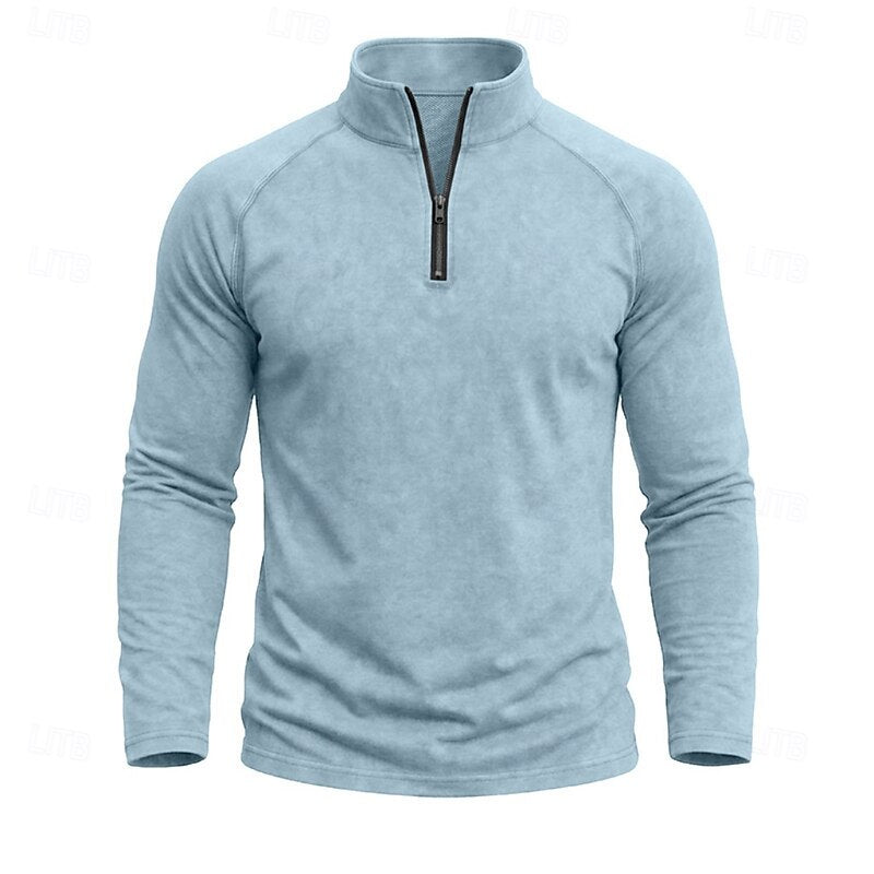 Relaxed Zip-Neck Top