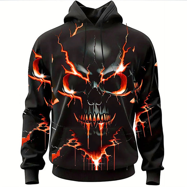 Halloween Skull Graphic Hoodie