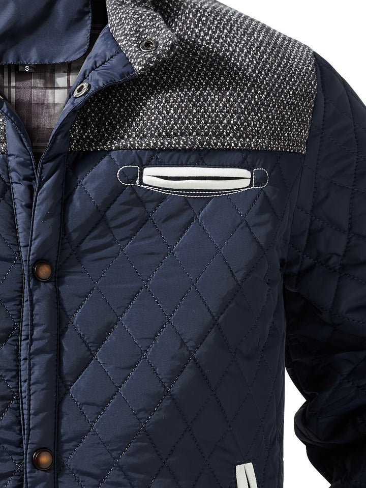 Quilted Stand-Collar Jacket