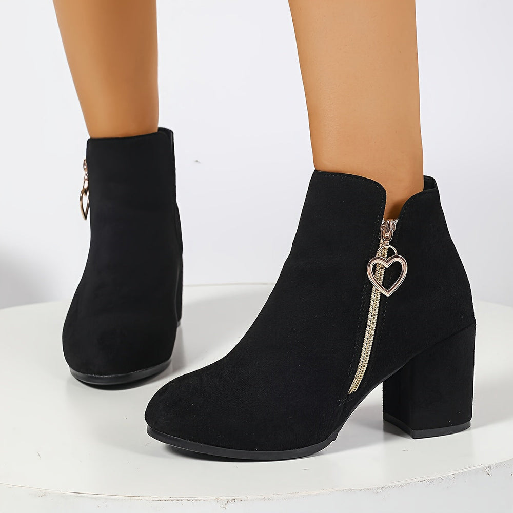 Elegant Block-Heel Ankle Boots
