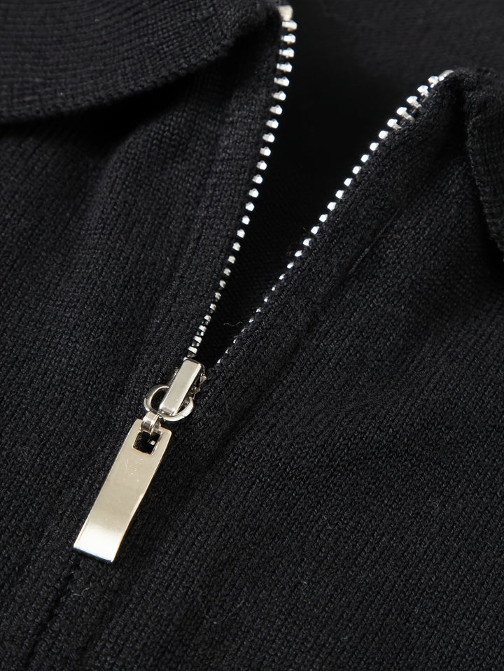 Refined Quarter-Zip Polo Sweater