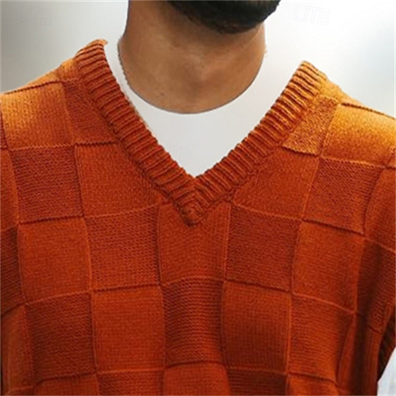 Textured V-Neck Sweater Vest