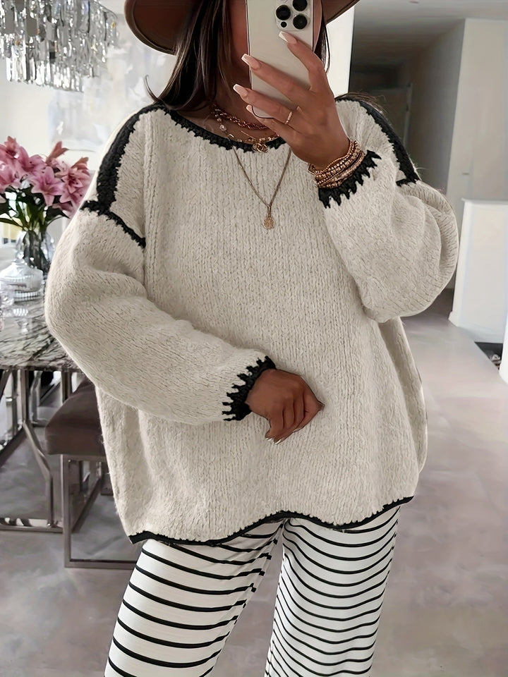 Relaxed Boat Neck Sweater