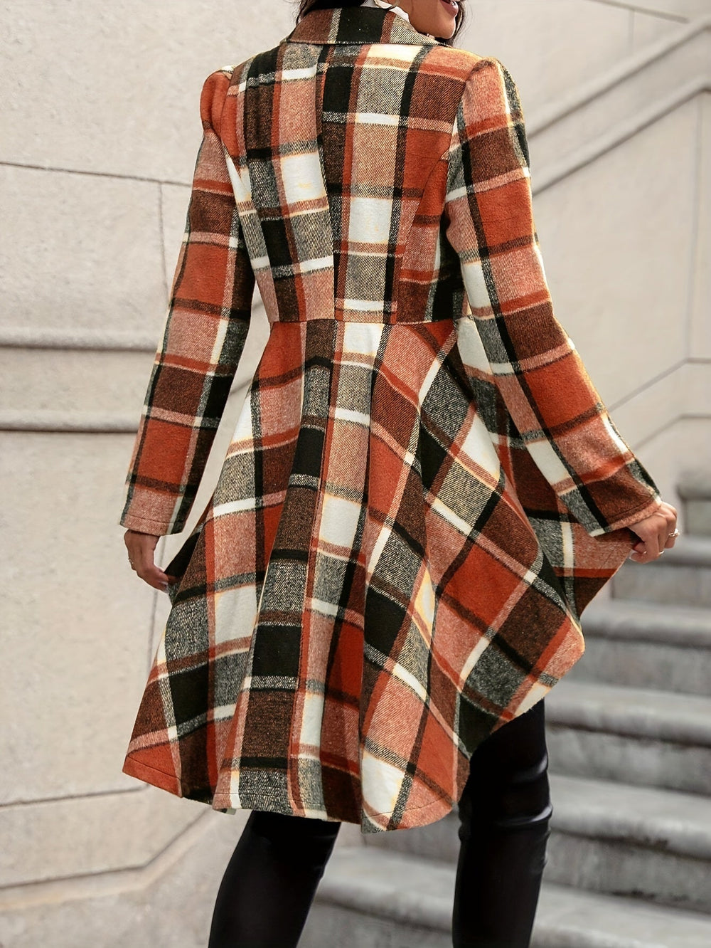 Draped Plaid Jacket