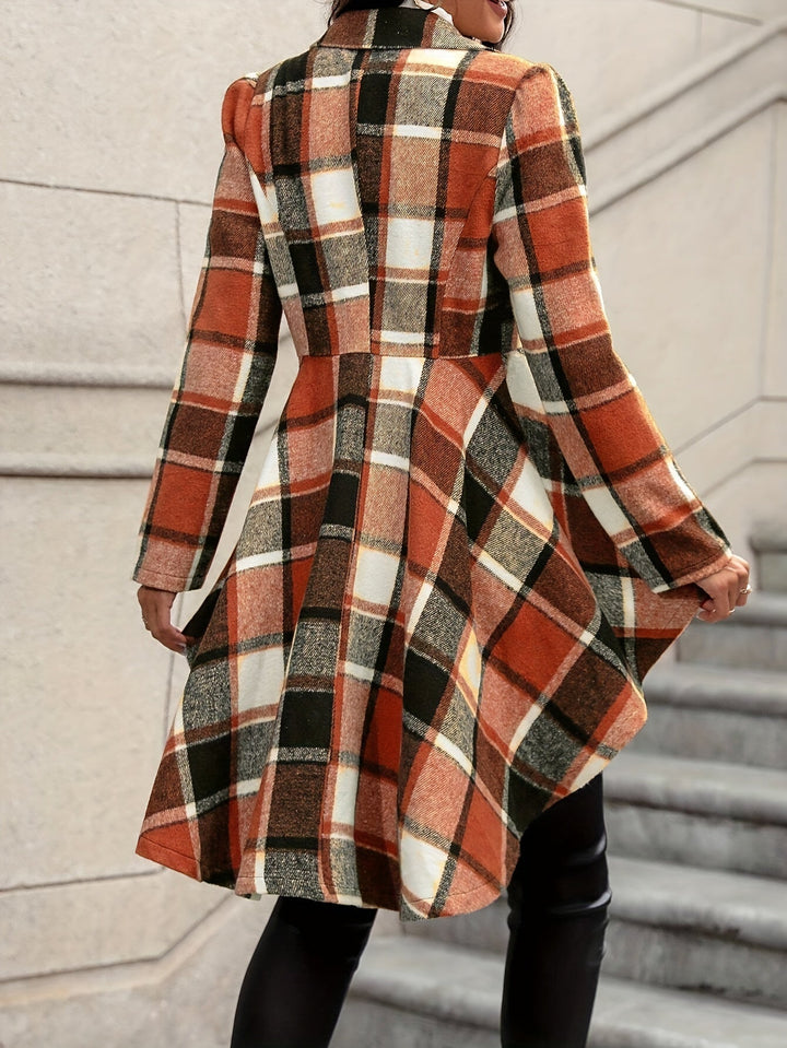 Draped Plaid Jacket