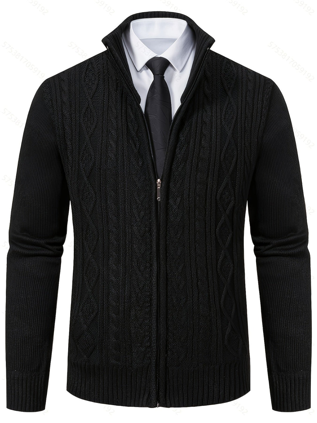 Textured Full-Zip Cardigan