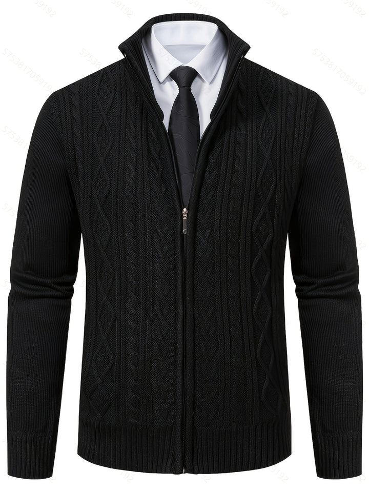 Textured Full-Zip Cardigan