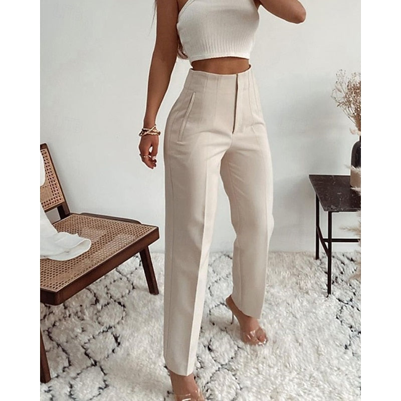 High-Waisted Tailored Pants
