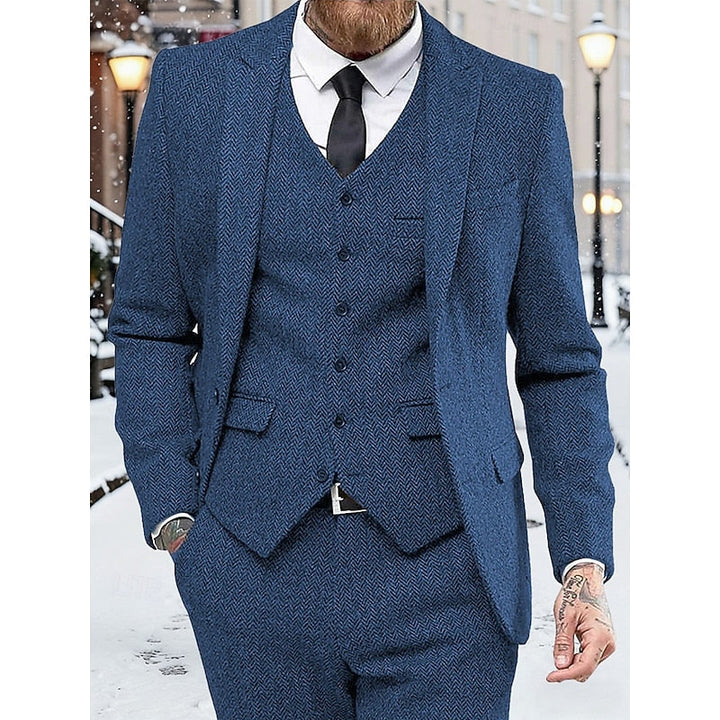Refined Three-Piece Suit Set