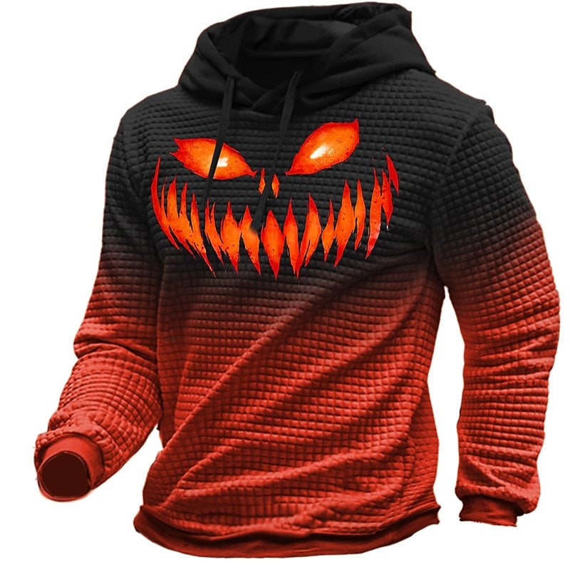 Halloween Textured Graphic Hoodie