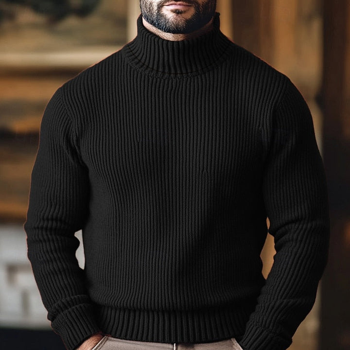 Ribbed Turtleneck Sweater