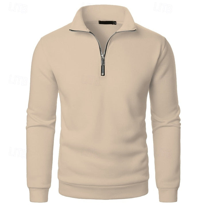 Quarter-Zip Stand-Collar Pullover
