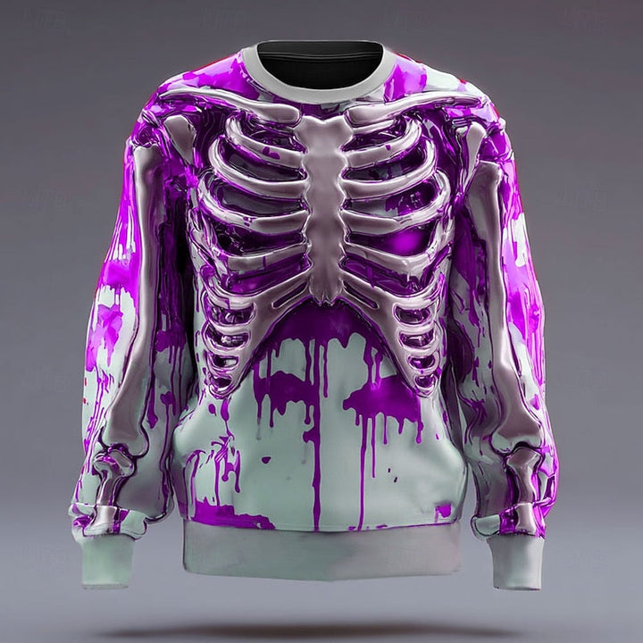 Halloween Skeleton Crew Neck Sweatshirt