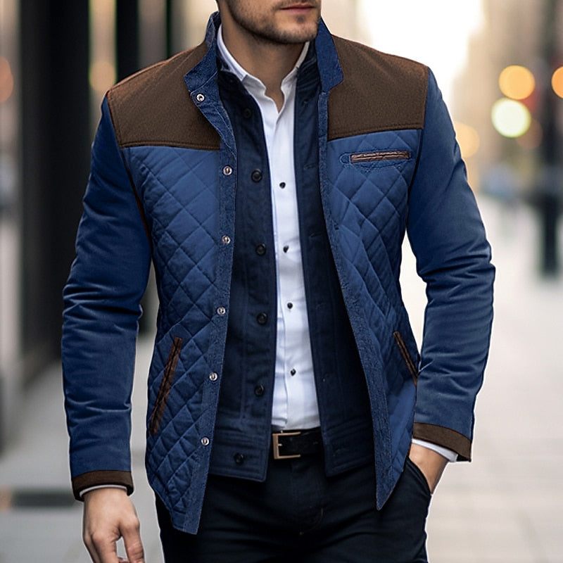 Color Block Quilted Jacket