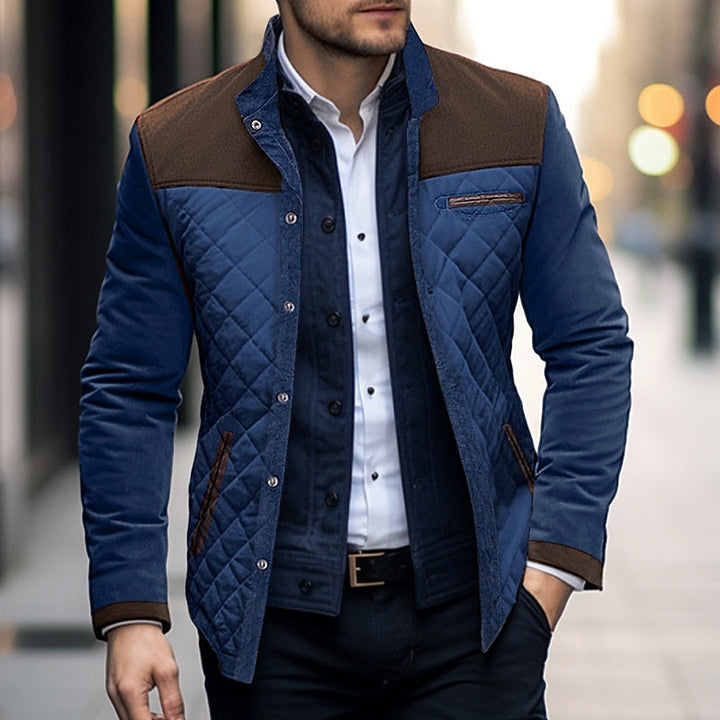 Color Block Quilted Jacket