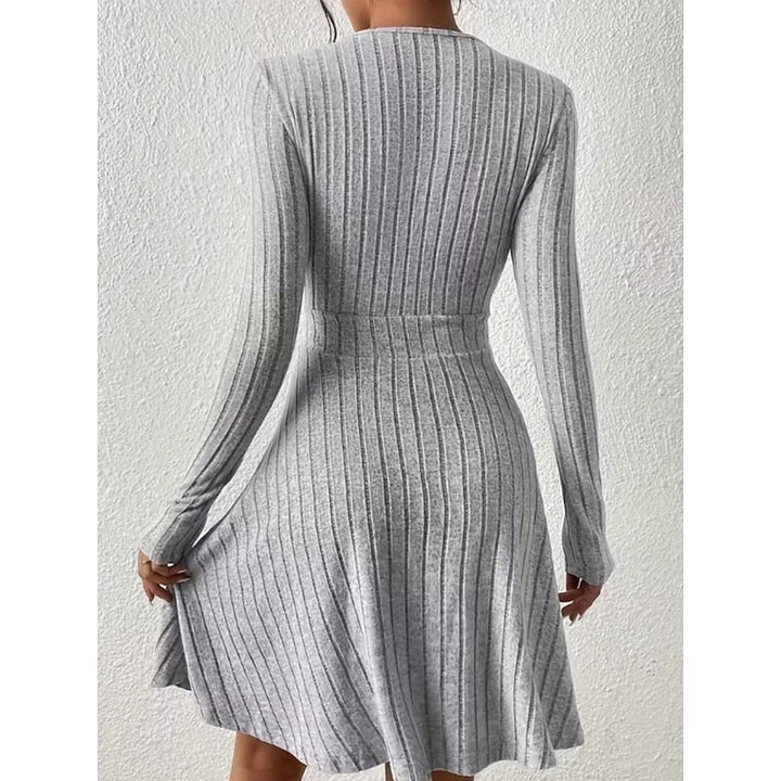 Wrap-Neck A-Line Dress