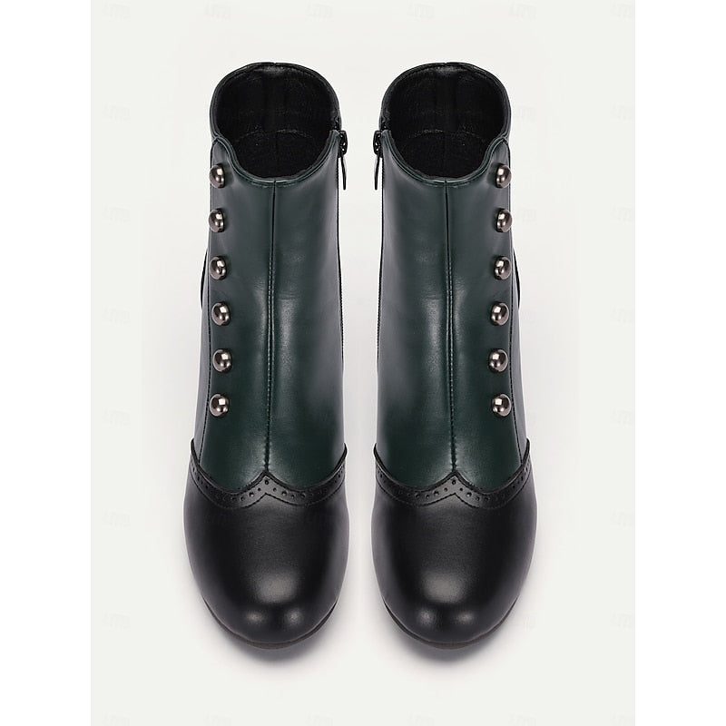 Vintage Buttoned Ankle Boots