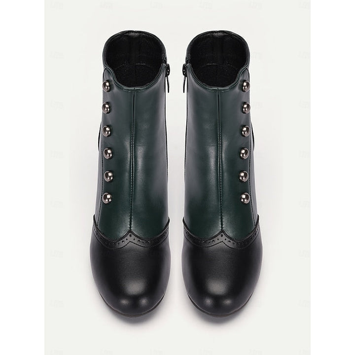 Vintage Buttoned Ankle Boots