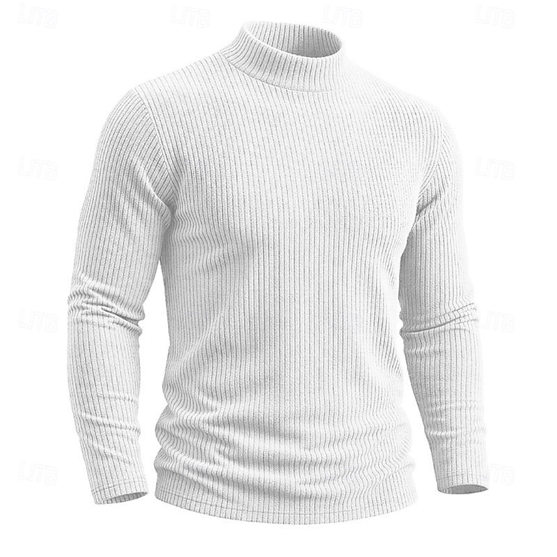 Ribbed Mock-Neck Top