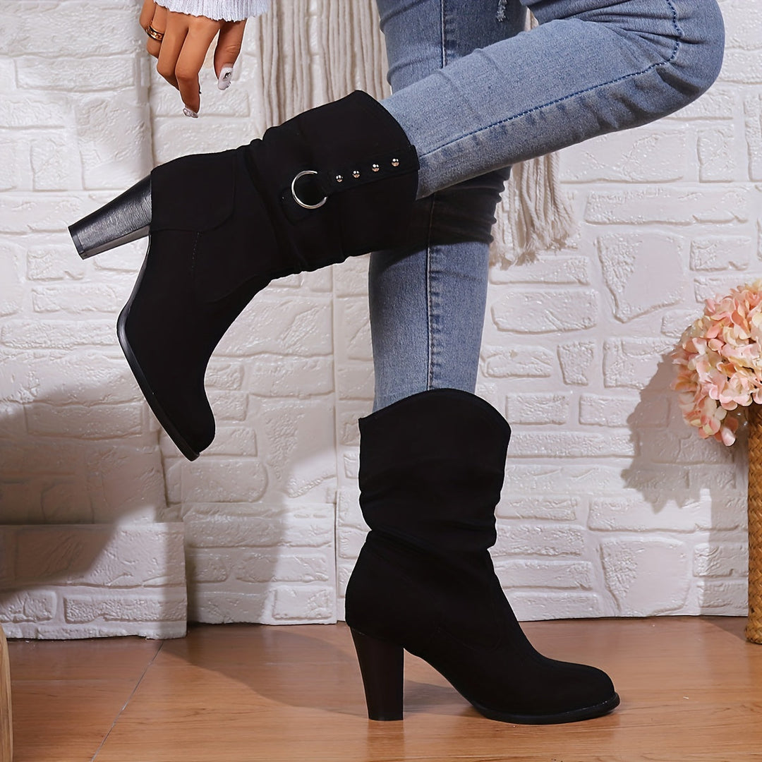 Slouchy Western Ankle Boots