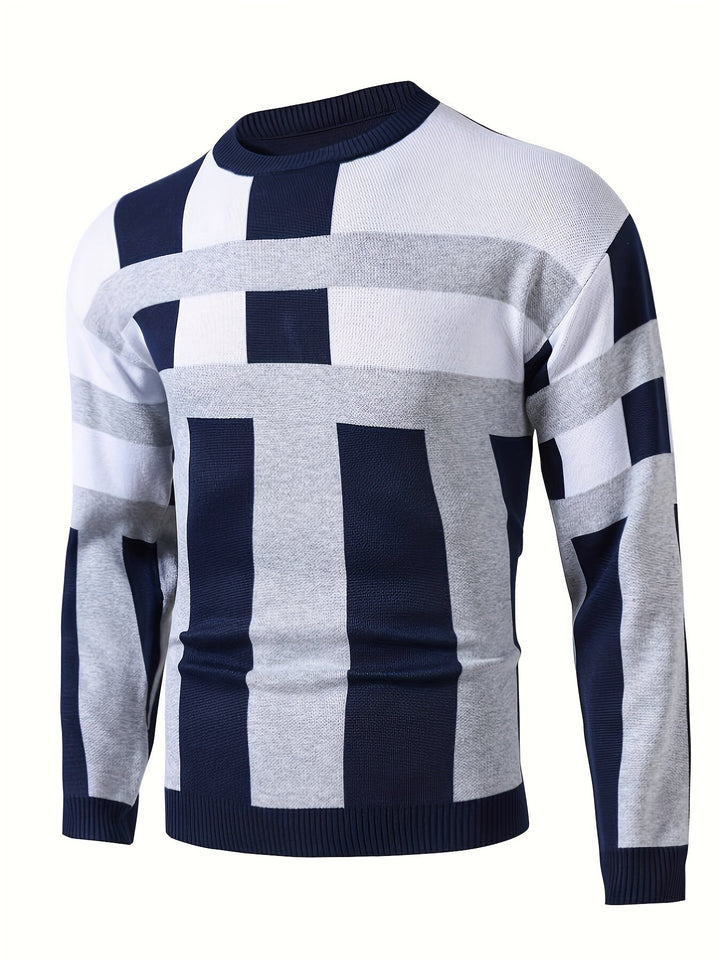 Modern Colorblock Pullover Sweater