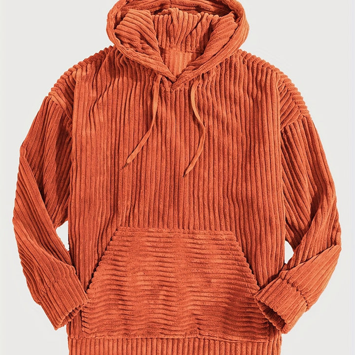 Ribbed Pullover Hoodie