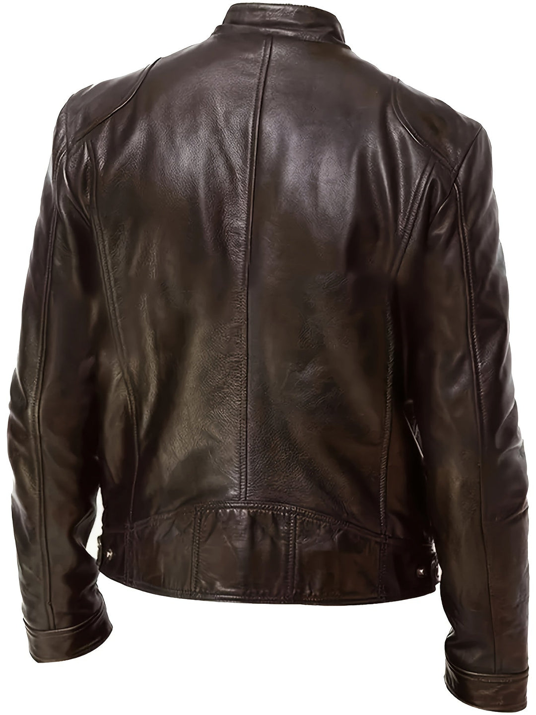 Stand-Collar Moto Jacket