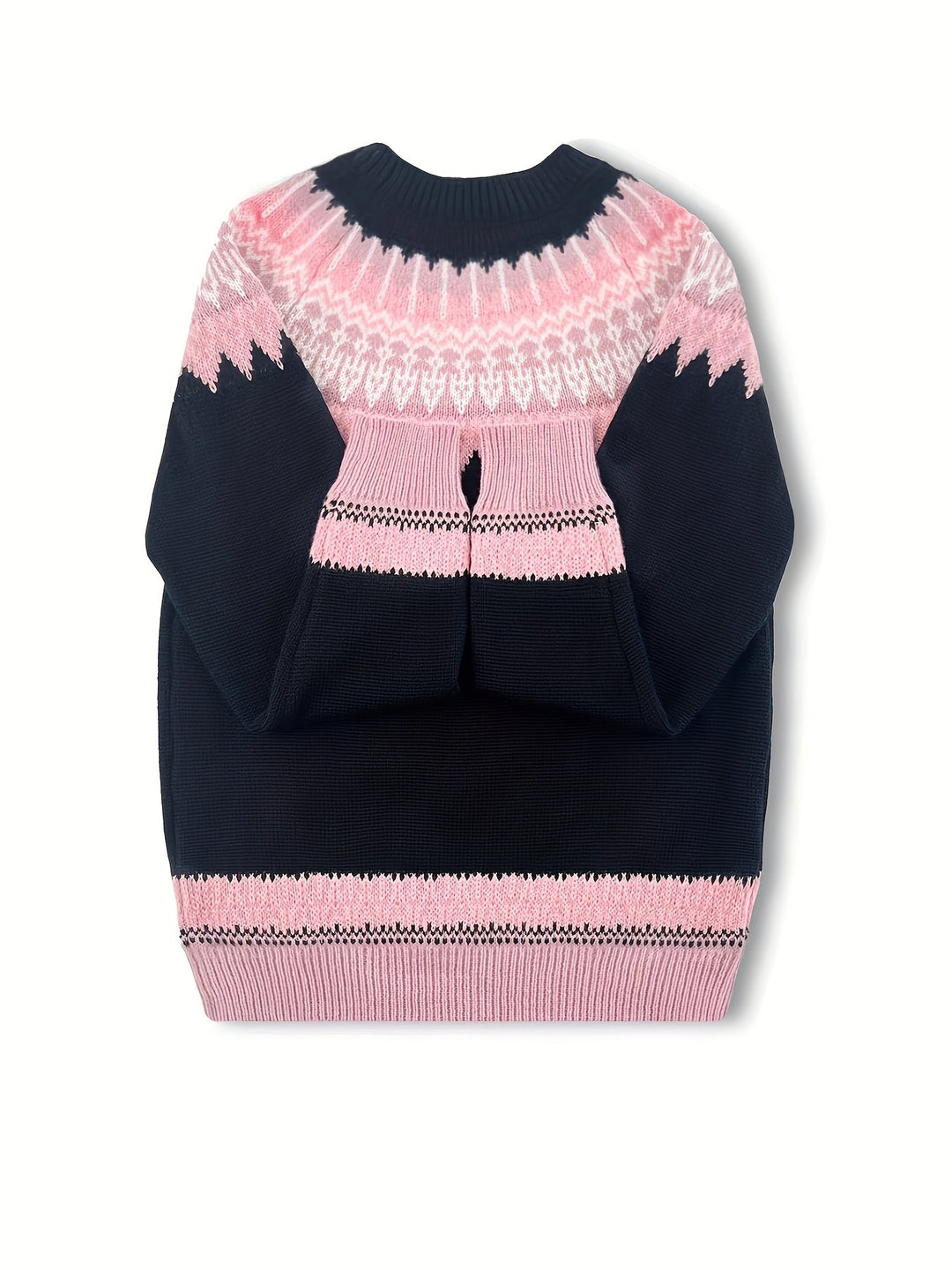 Chunky Jacquard Round Neck Sweater