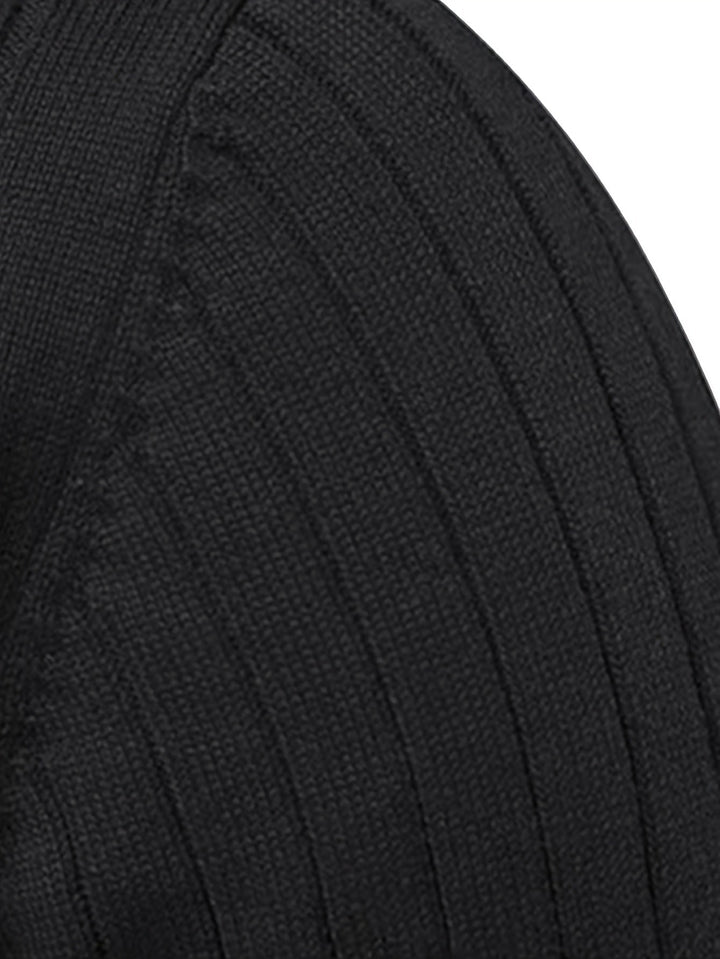 Quarter-Zip Stand Collar Sweater