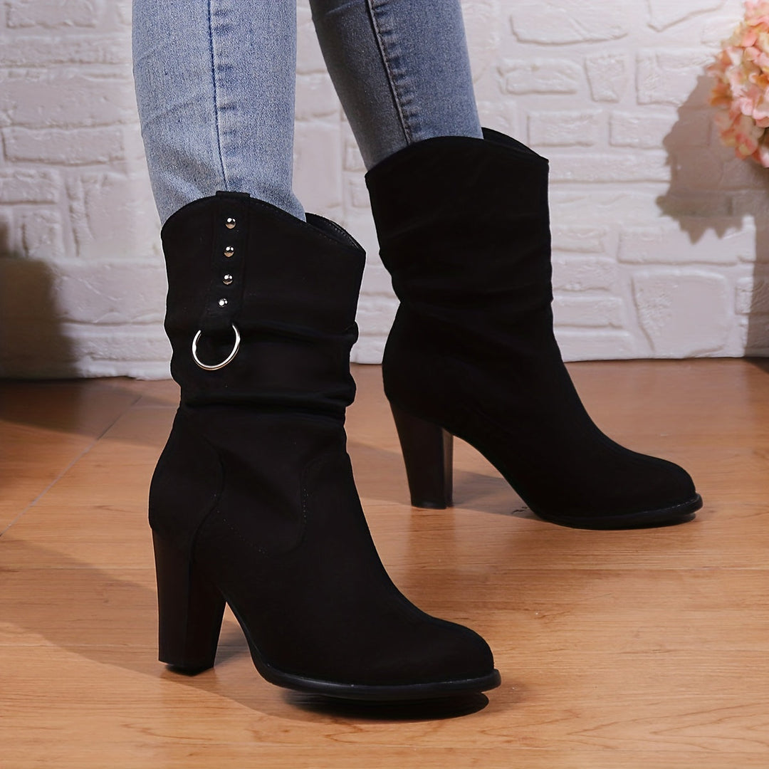 Slouchy Western Ankle Boots