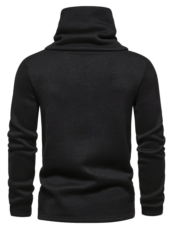 Slouchy Collar Button-Up Sweater
