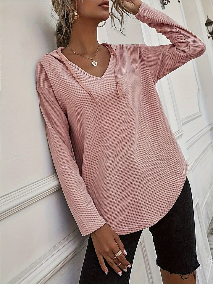 Relaxed V-Neck Hoodie