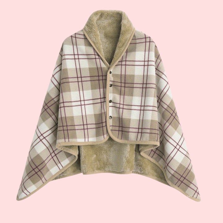 Buttoned Wrap Shawl