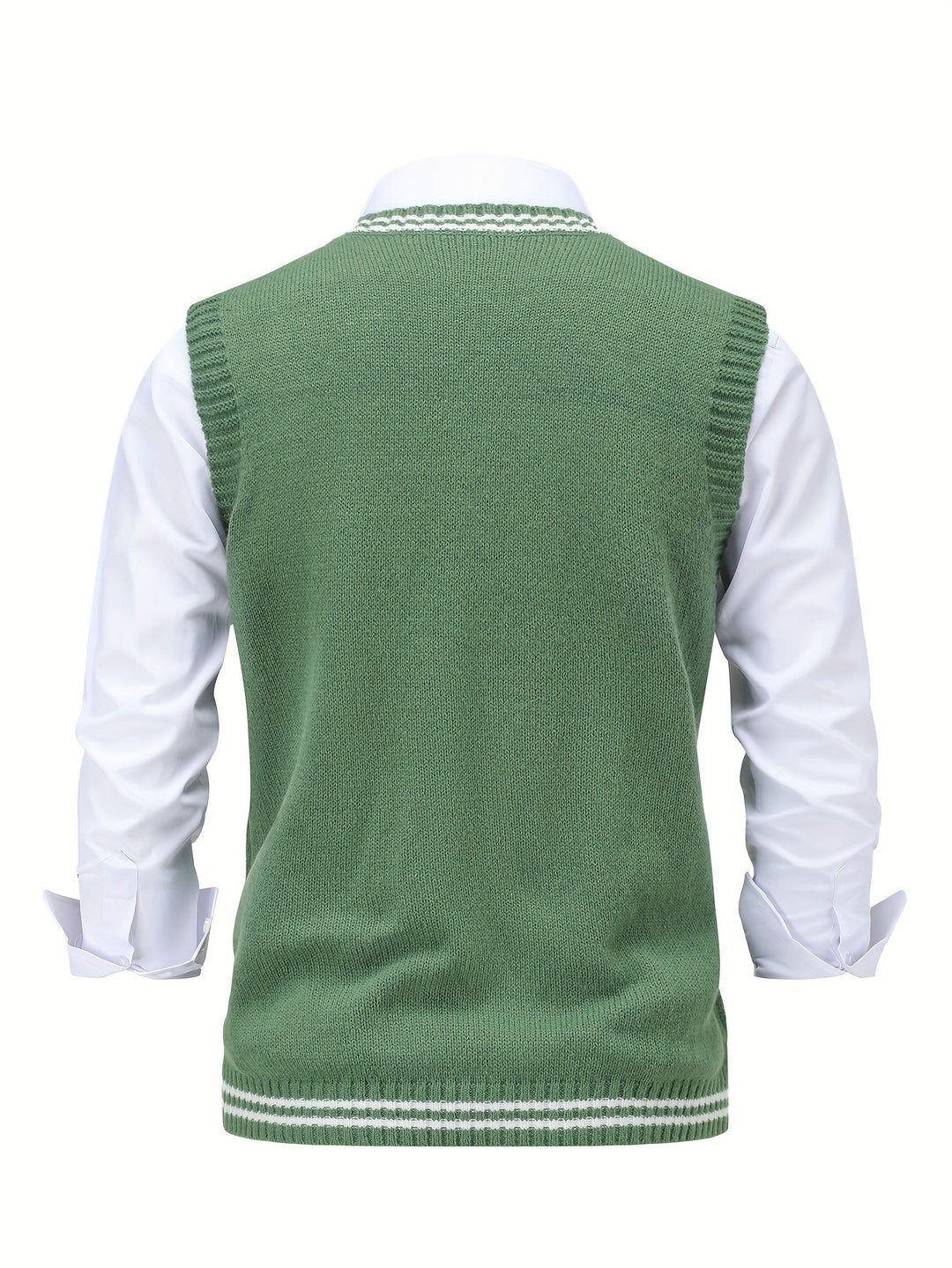 Cable-Knit V-Neck Sweater Vest