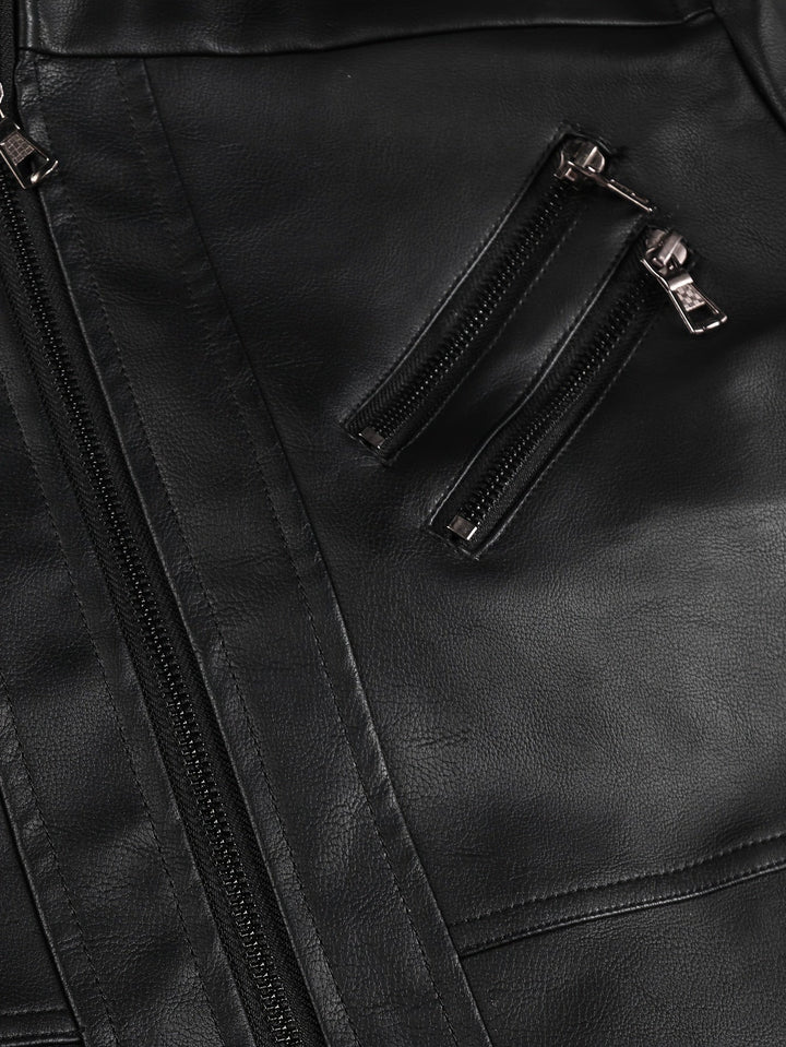Rugged Hooded Biker Jacket