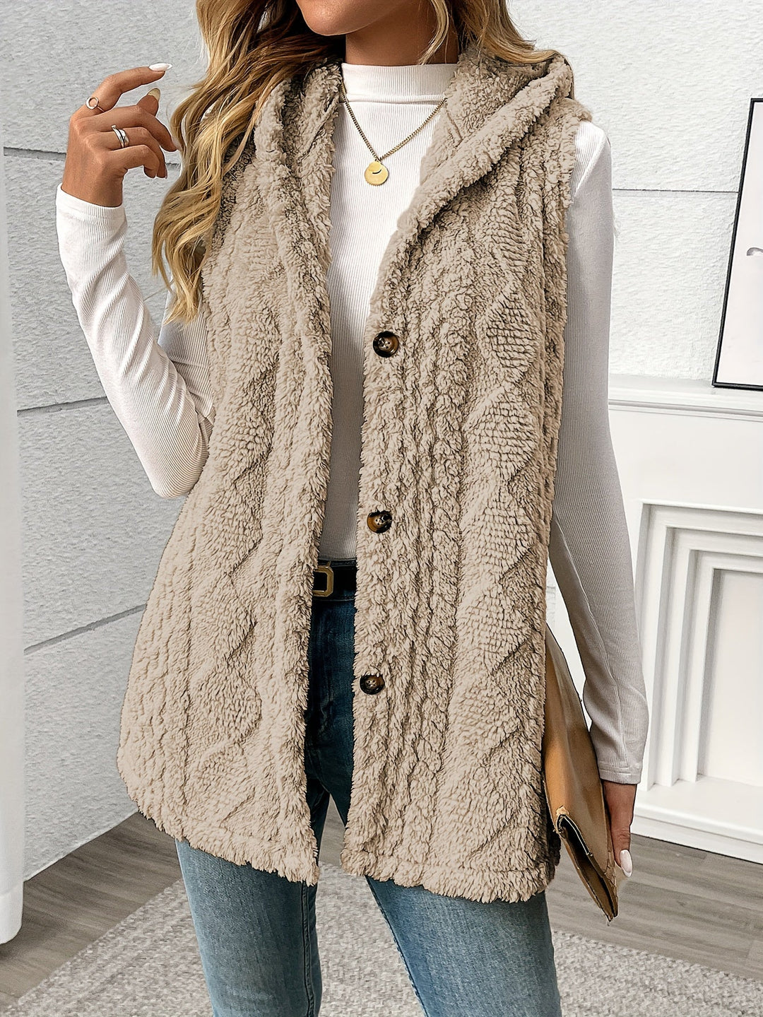 Cozy Hooded Sleeveless Vest
