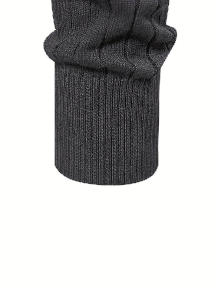 Quarter-Zip Stand Collar Sweater