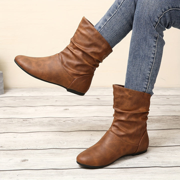 Slouchy Slip-On Boots