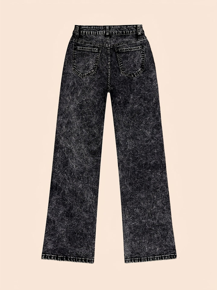 High-Waisted Wide-Leg Jeans