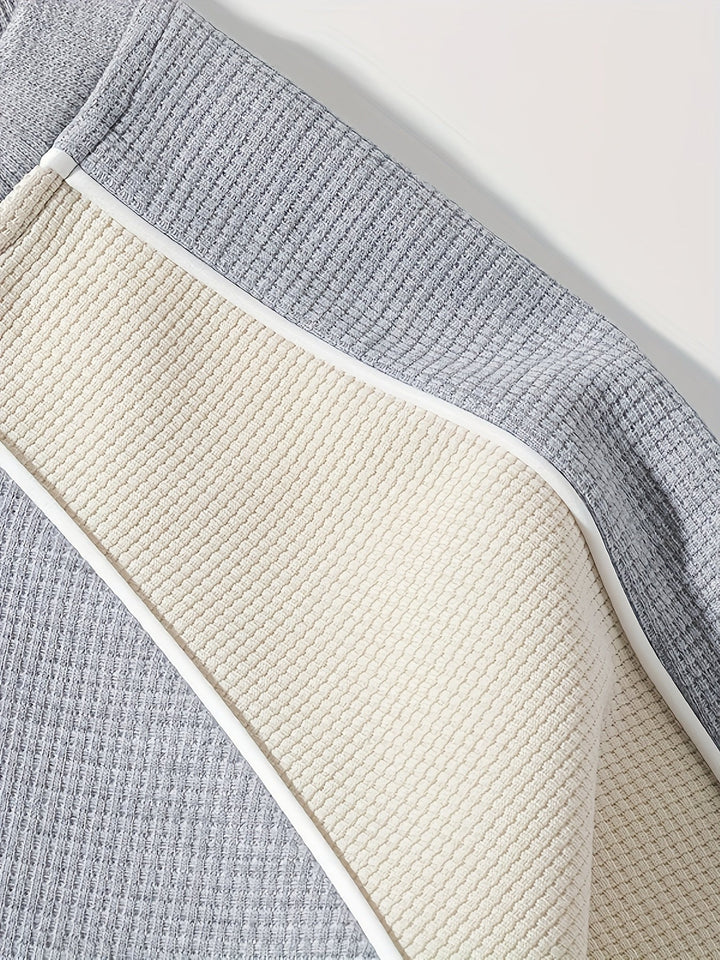 Color-Block Round Neck Sweatshirt