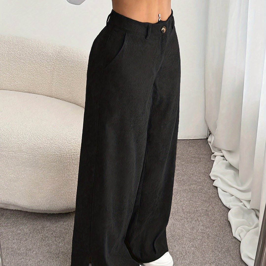 Straight-Leg Tailored Pants