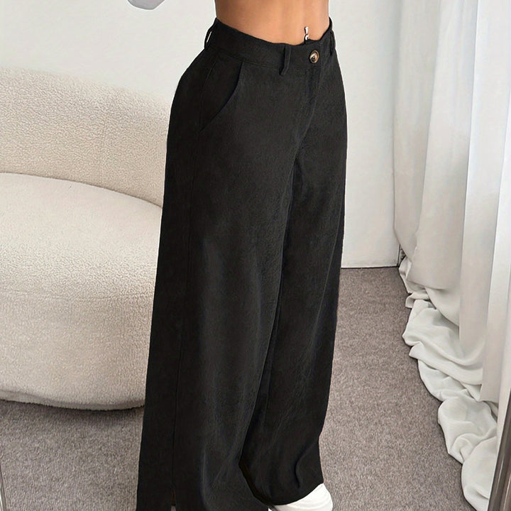 Straight-Leg Tailored Pants
