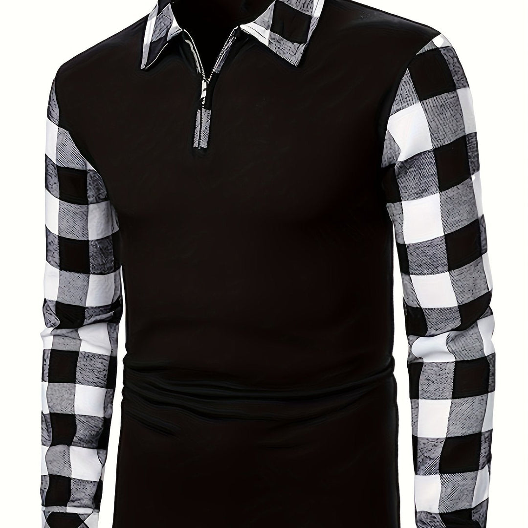Half-Zip Contrast Shirt