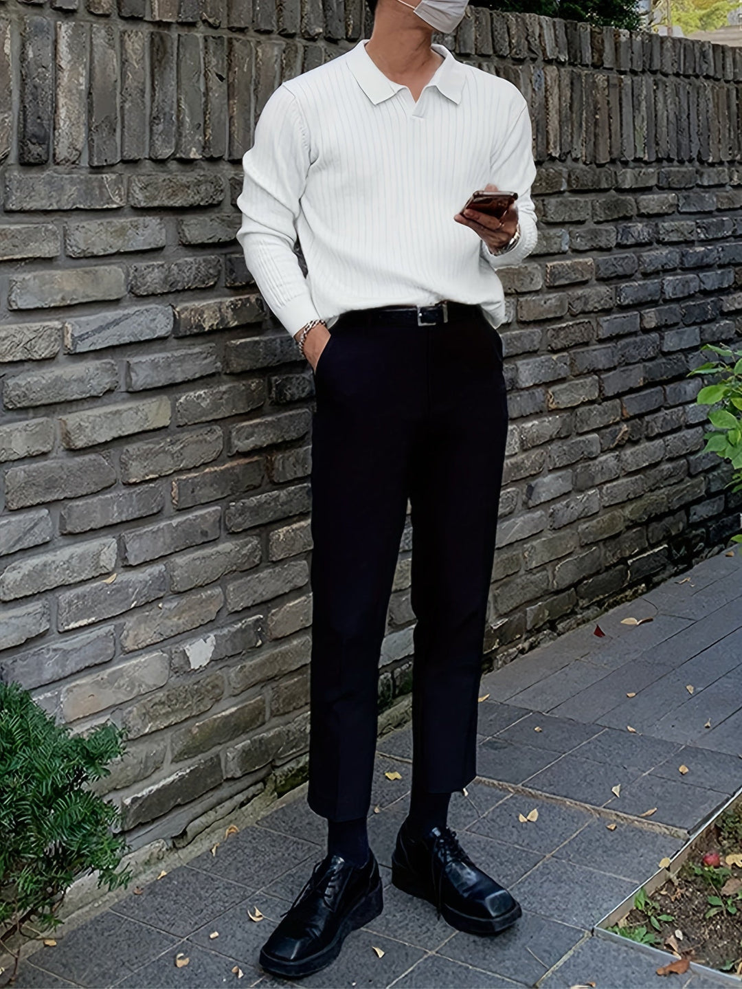 Refined Collared V-Neck Sweater