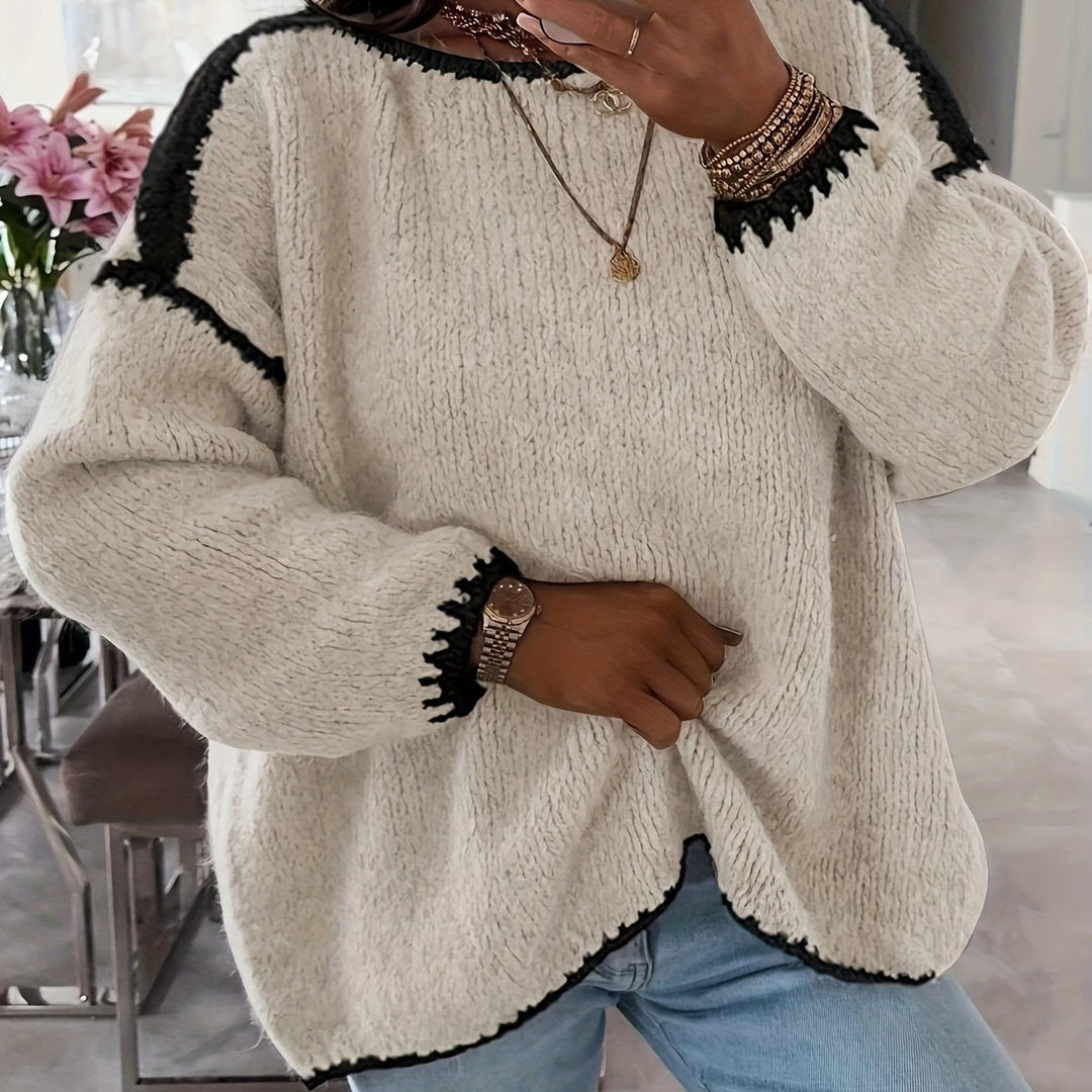 Relaxed Boat Neck Sweater