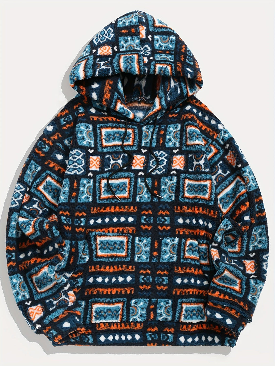 Patterned Hooded Sweatshirt