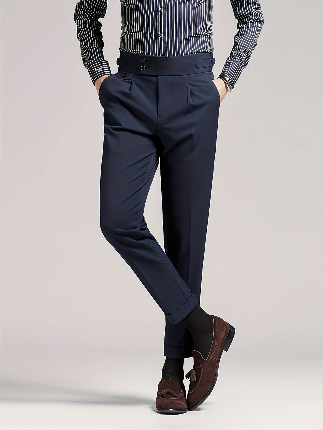 Tailored Single-Pleat Pants