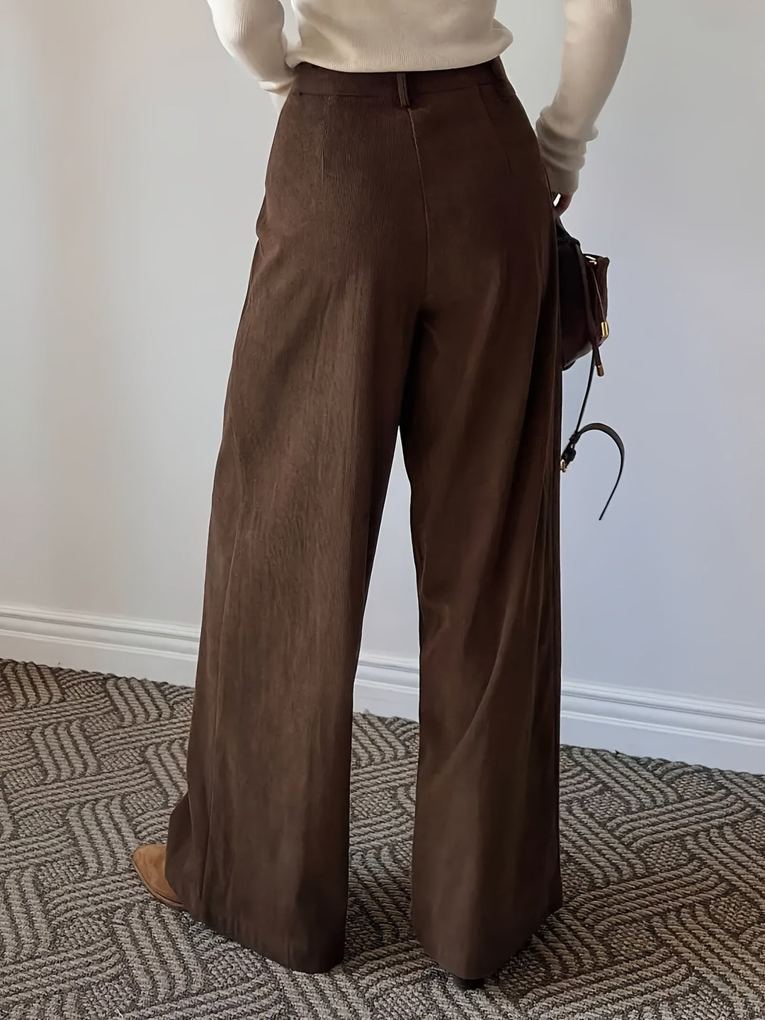 Pleated Wide-Leg Pants
